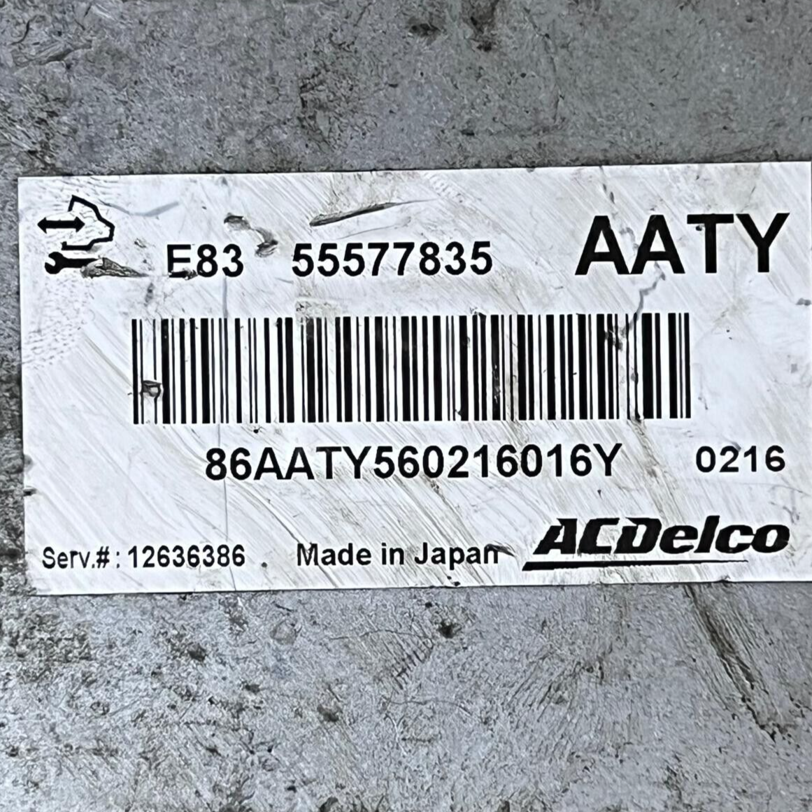 OPEL Engine Control Unit ECU - E8355577835 / 86AATY560216016Y