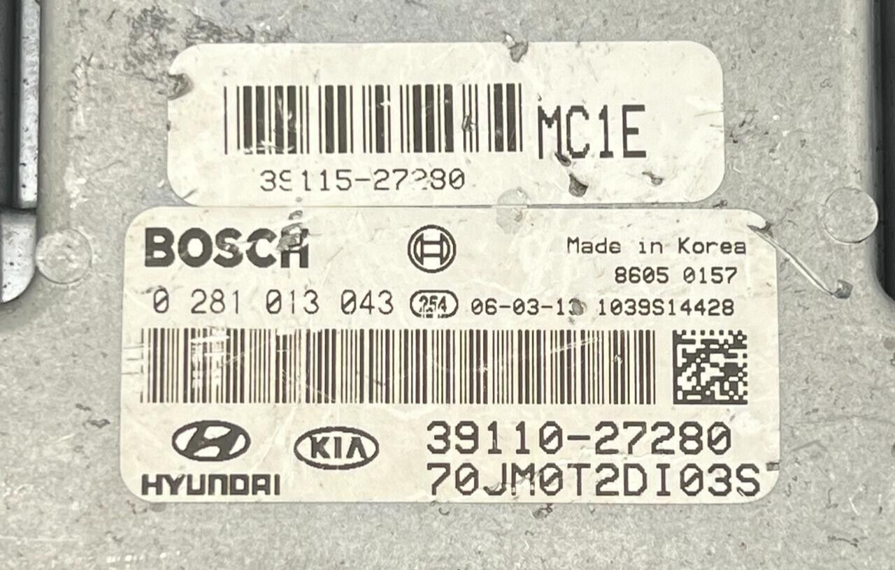 Bosch Engine ECU, Kia-Hyundai, 0 281 013 043 0281013043 39110-27280