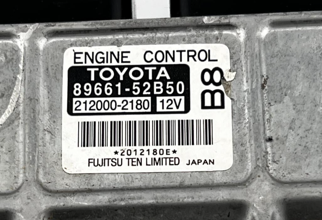 ECU 8966152B50 Toyota Yaris 2005-2011 2010 89661-52B50/21200-2180 / / 212002180