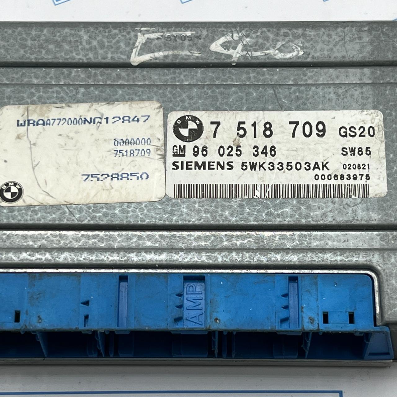 7518709 5WK33503AK Siemens BMW E39 5 Series Usado Caja de cambios Control ECU...