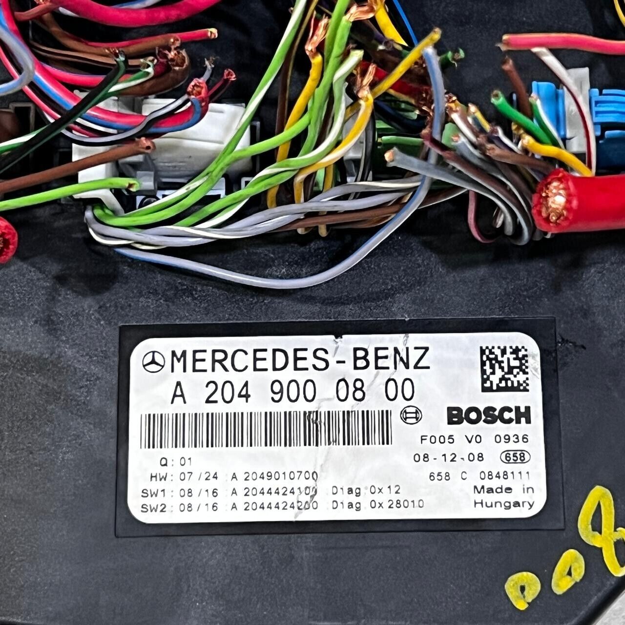 OEM MERCEDES-BENZ W204 CLASSE C 2008-11 SOUS CAPOT SAM FUSIBLE RELAY BOX MODU...