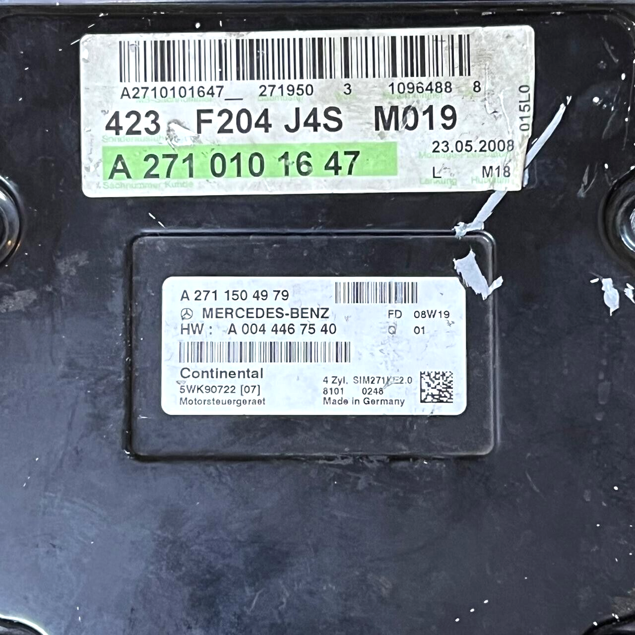 Mercedes Benz Engine ECU W204Petrol(FULL SET)A2711504979,A2710101647,A0044467540