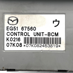 Unidad de control BCM cuerpo módulo de control mazda CX-7 original EG51 67560