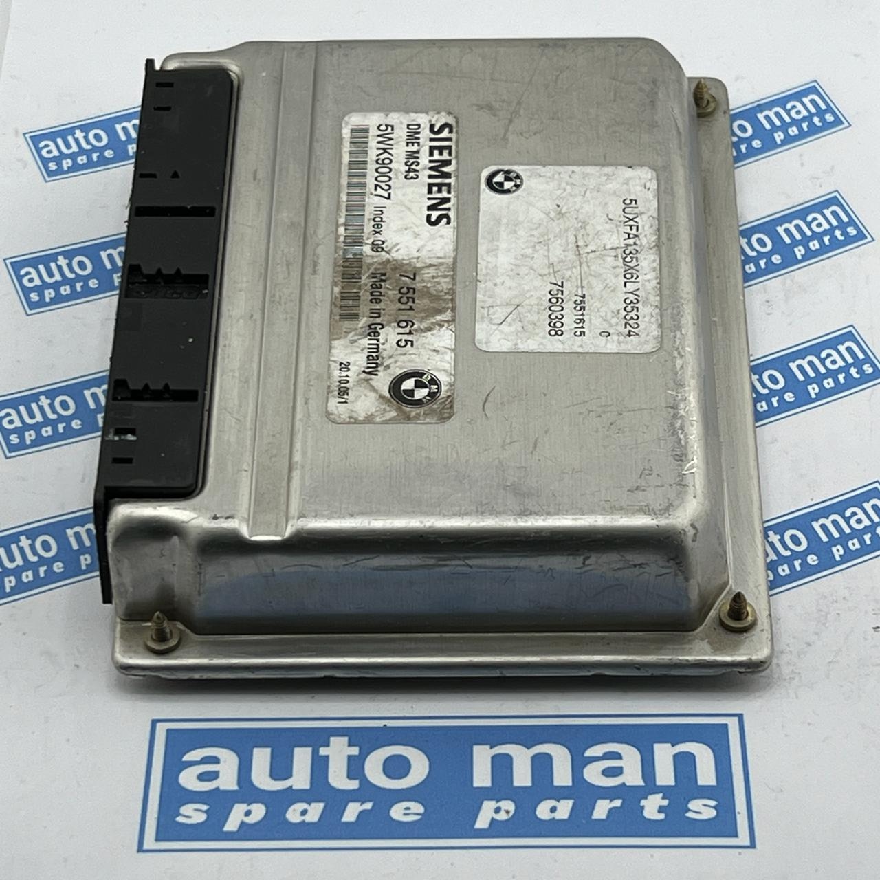 2005-2006 BMW X5 Engine Control Unit ECU 7551615 Module 225 3C4-B6  5WK90027