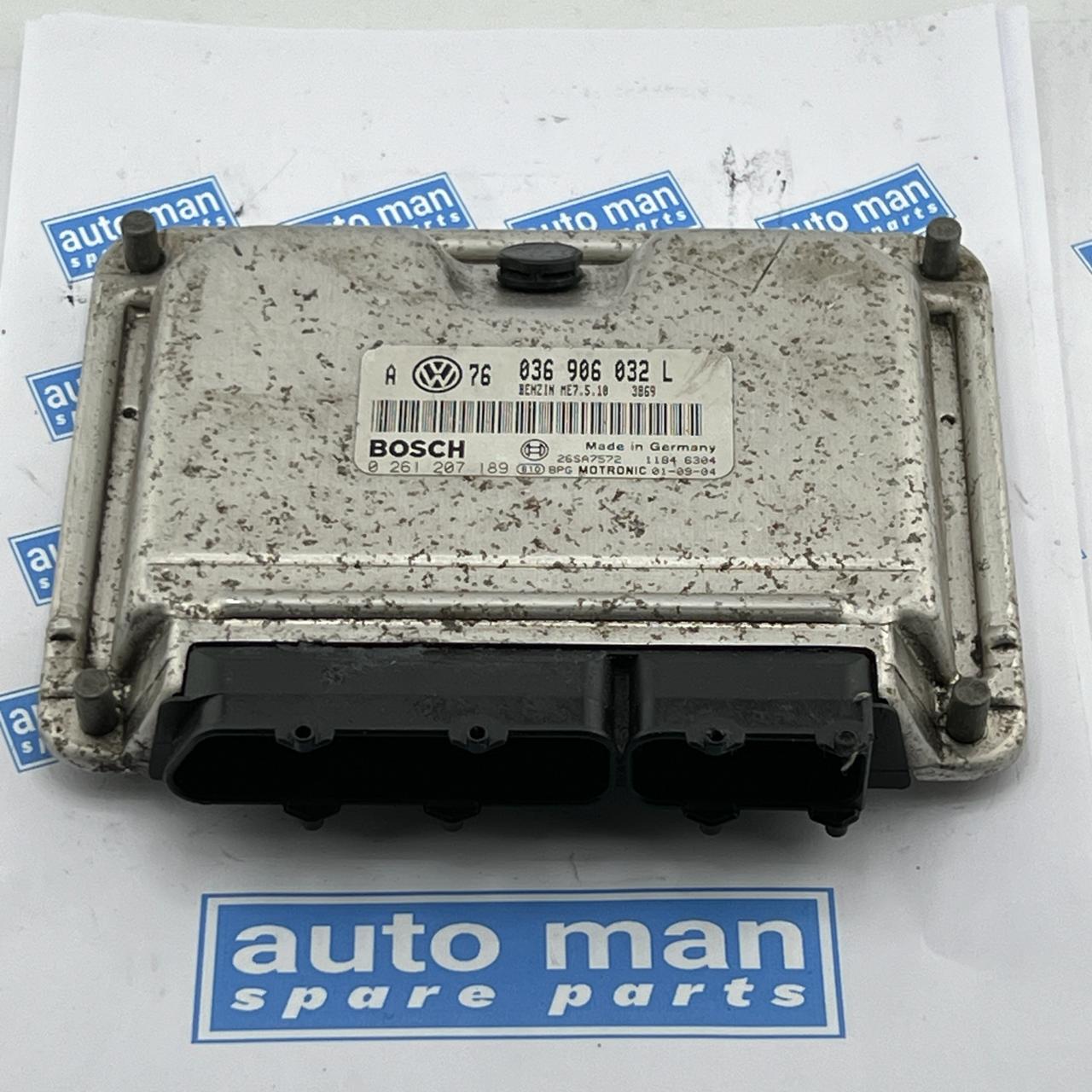 VW GOLF IV 1J1 Engine Control Unit ECU 036906032L 2000 18048956  0261207189