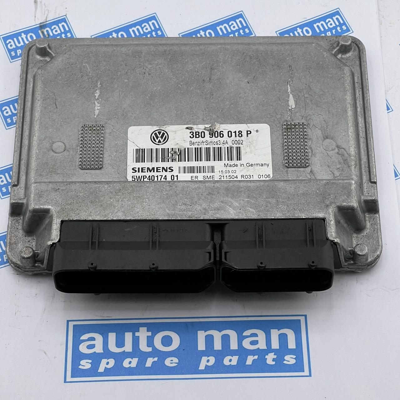 ENGINE CONTROL UNIT 5WP40174  ECU  2002 VW B5 SIEMENS 3B0906018P