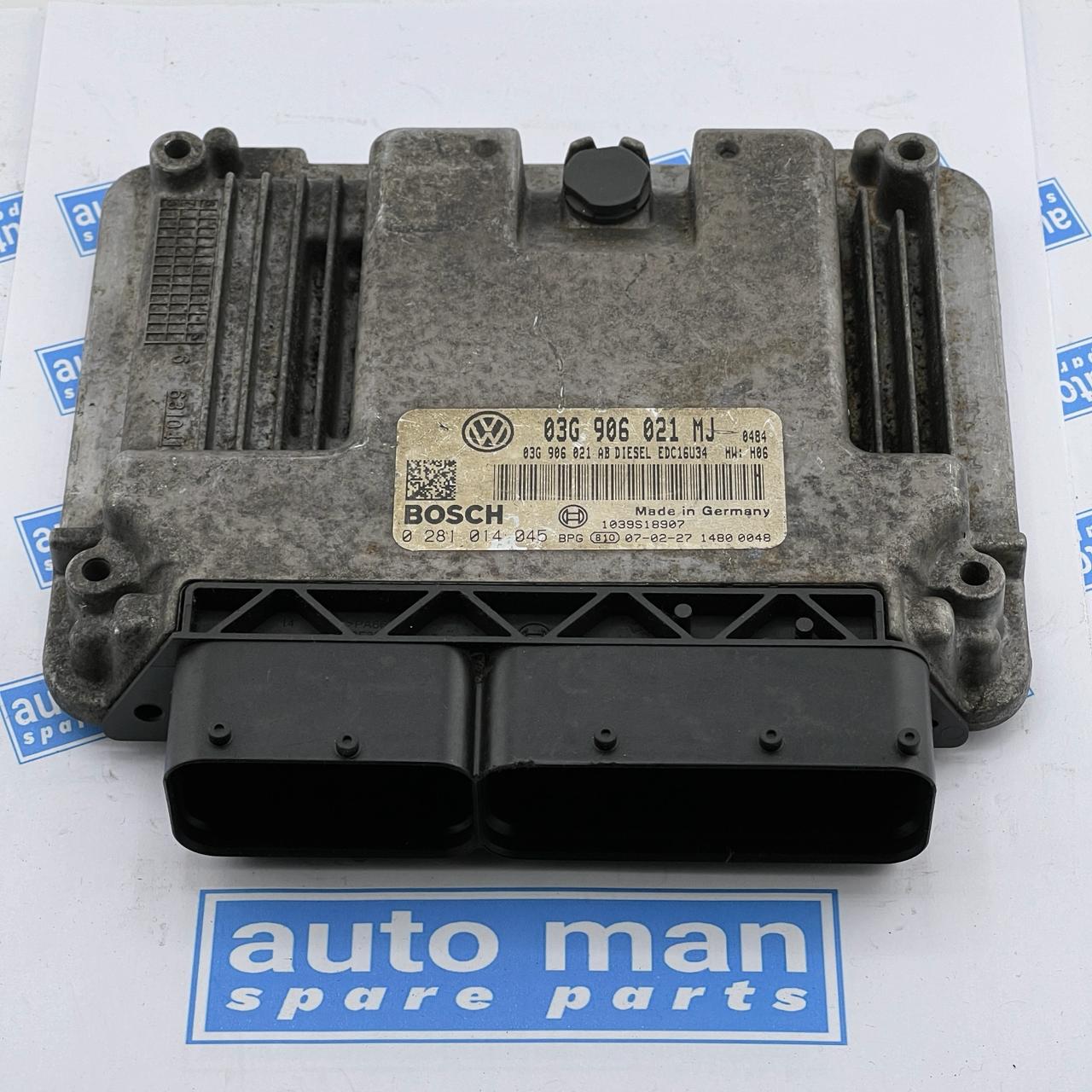 VW TOURAN 1T1, 1T2 1.9 TDI Engine Control Unit 03G906021MJ 1.90 Diesel 66kw 2008