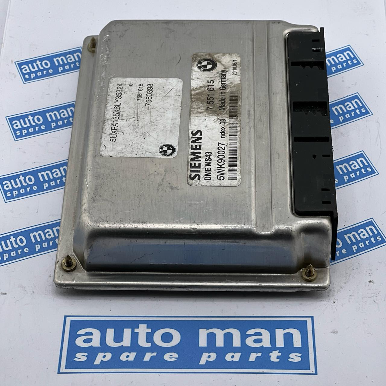 2005-2006 BMW X5 Engine Control Unit ECU 7551615 Module 225 3C4-B6  5WK90027