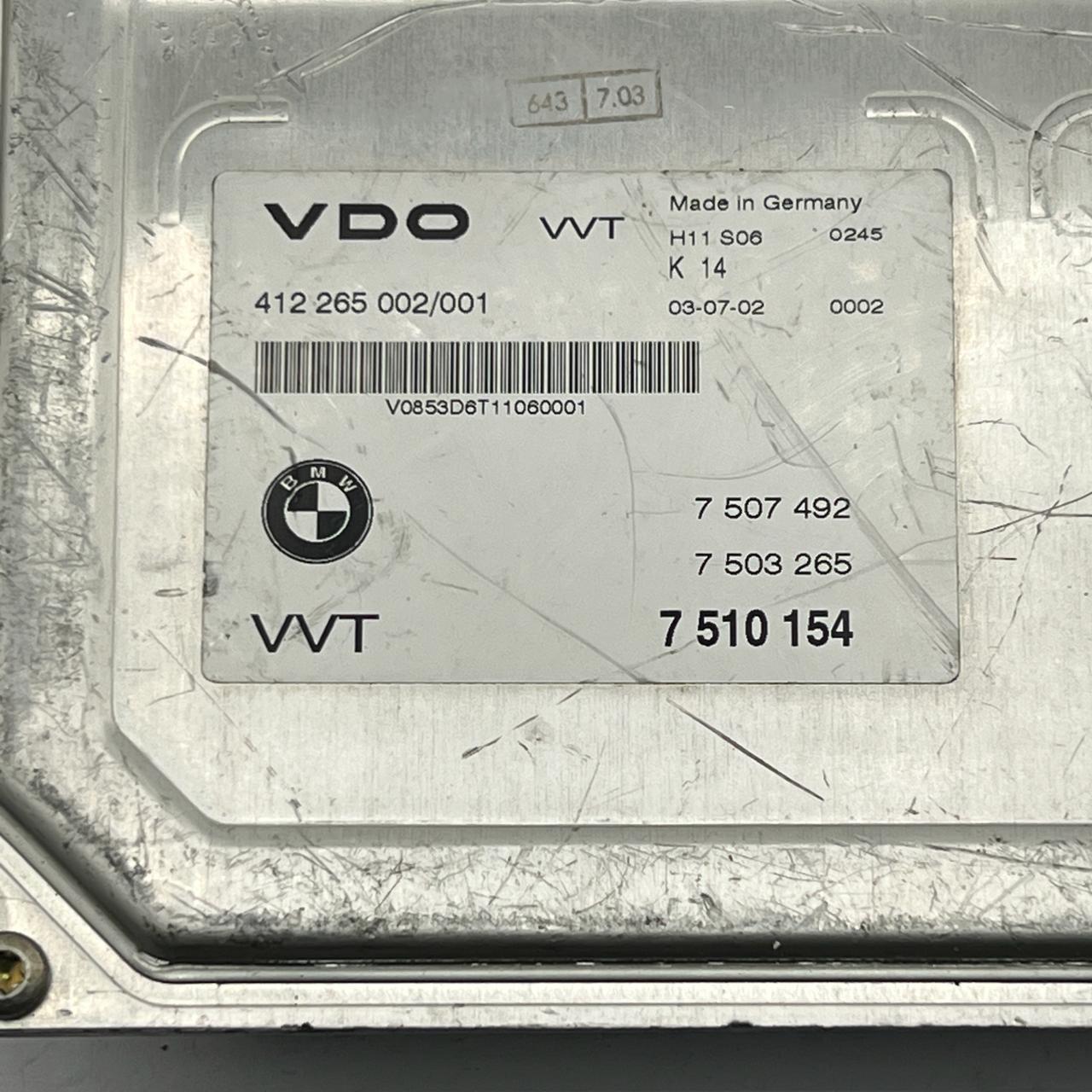 BMW E60 E61 E63 E64 E65 E53 X5 N62 V8 Engine VVT Valvetronic ECU 7510154  412265002/001