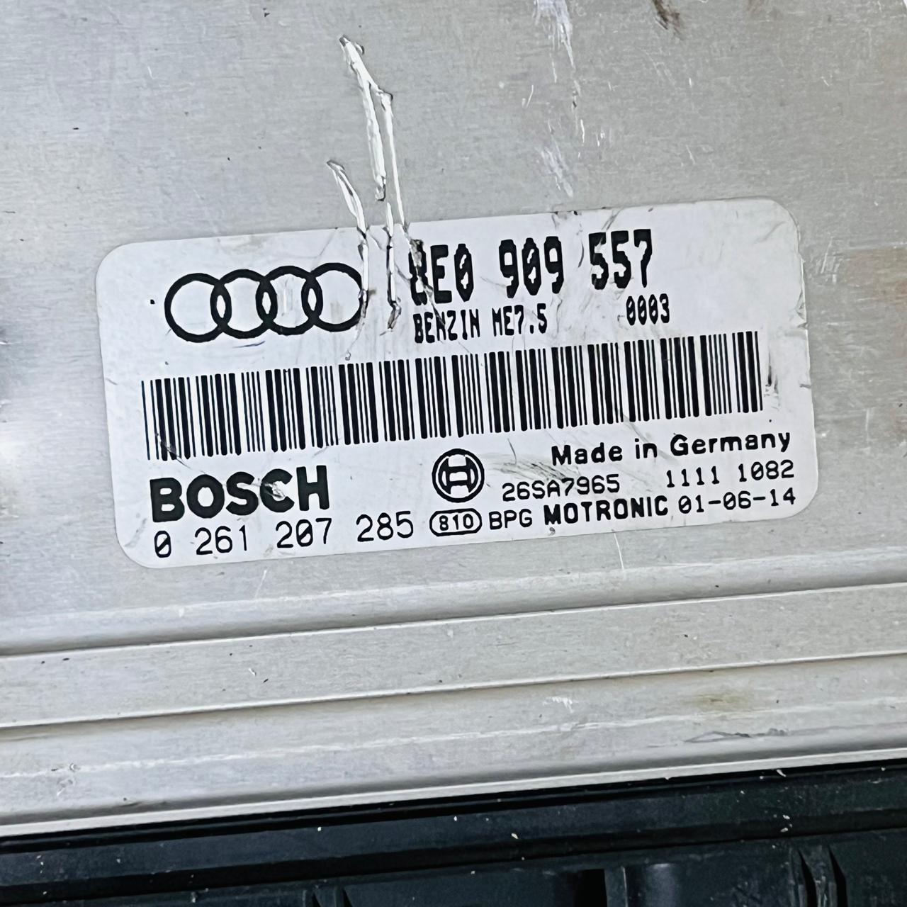 2001 AUDI A4 2.0 ALT B6 ENGINE CONTROL UNIT ECU 8E0909557 0261207285 BOSCH