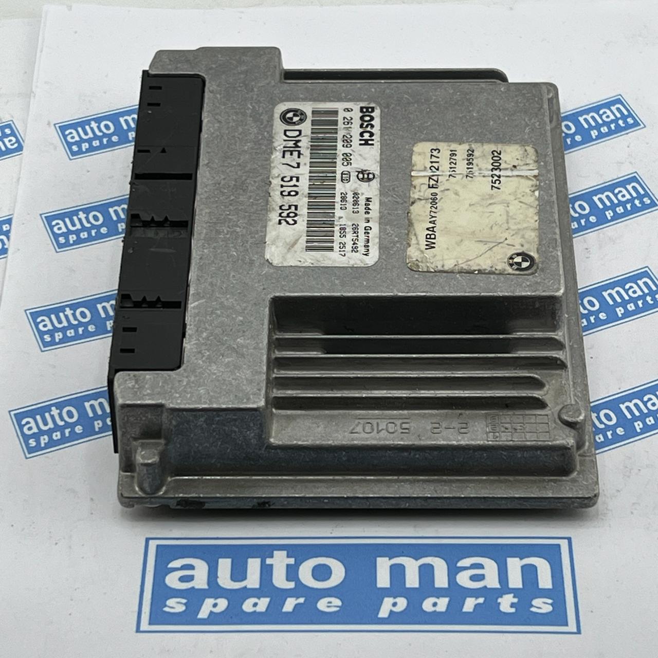 2002 BMW 3 SERIES AUTO ENGINE ECU DME7519592 0261209005